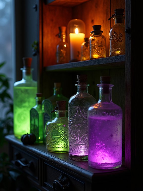 magical potion bottle display