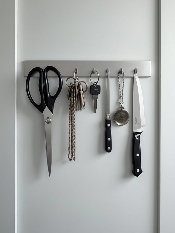magnetic strips for organization
