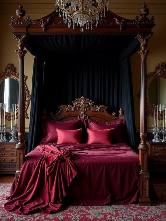 majestic gothic bedchamber design