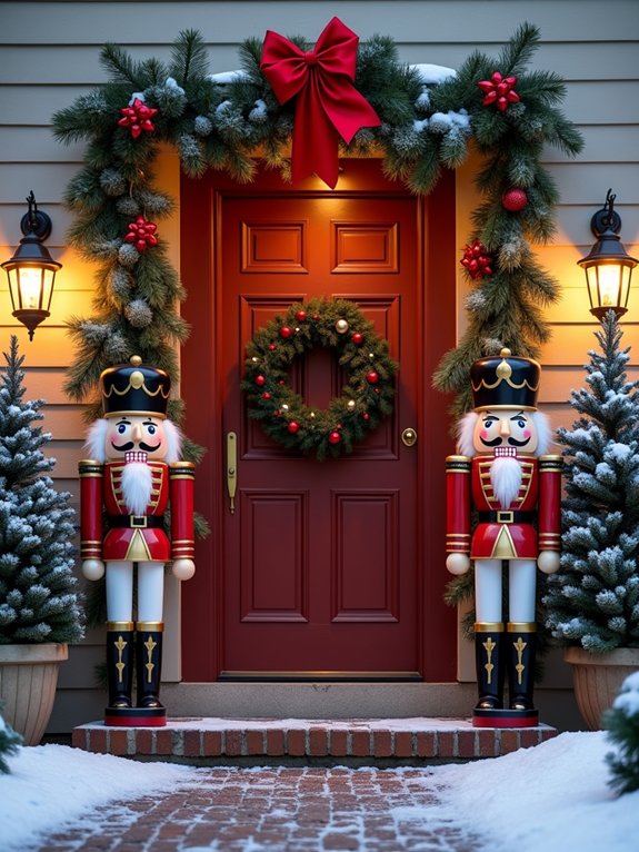 majestic nutcracker porch display