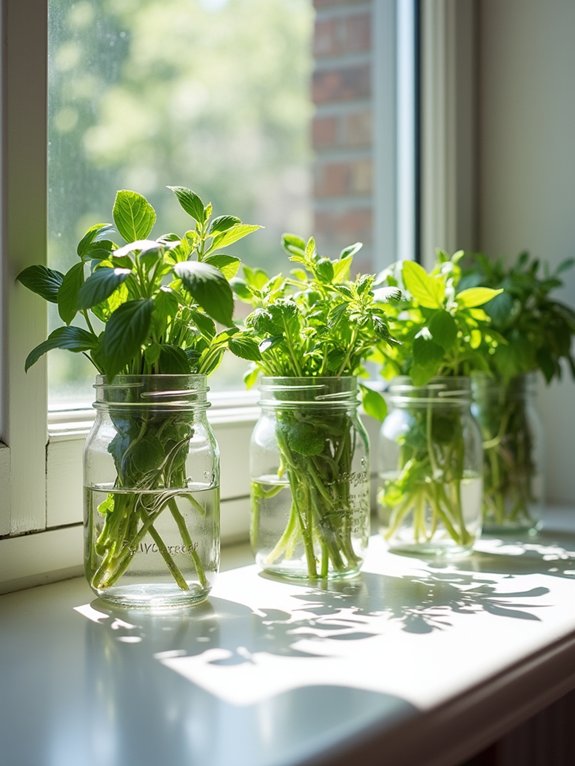 mason jar herb garden