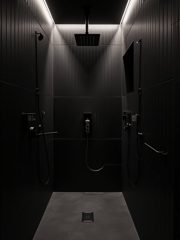 matte black bathroom elegance
