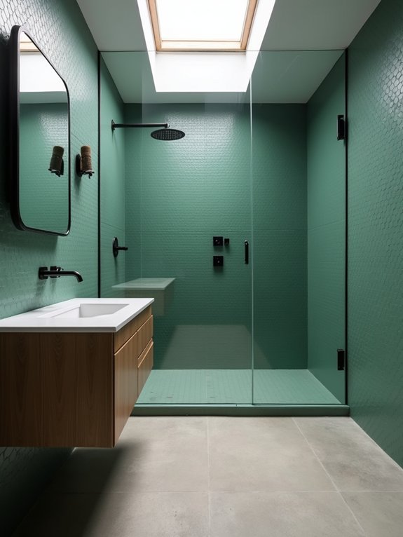 matte green tile elegance