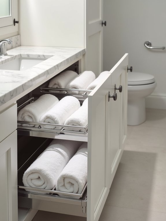 maximize bathroom storage efficiency