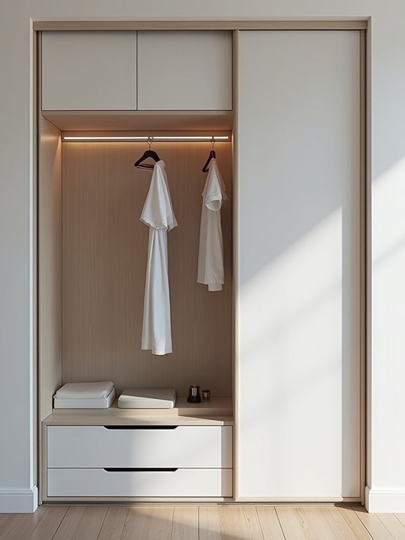 maximize compact wardrobe space