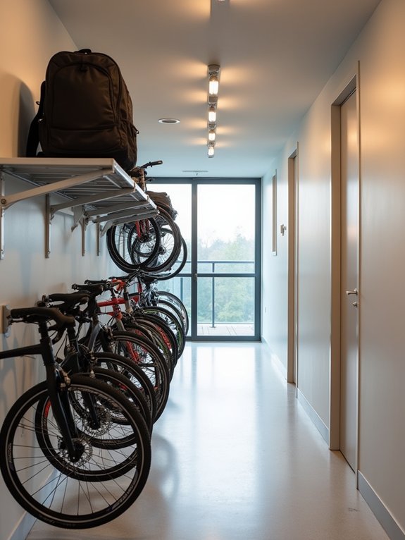 maximize hallway storage space