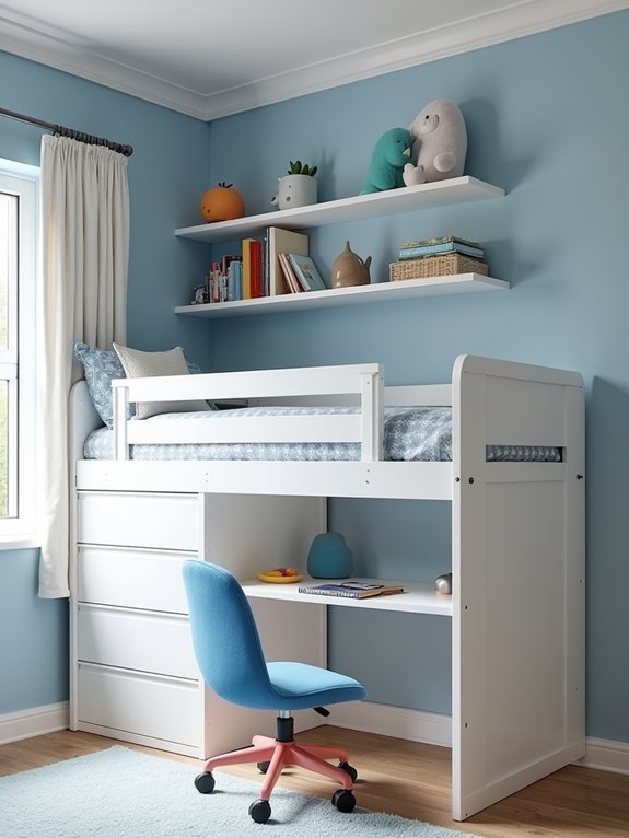 maximize loft bed storage