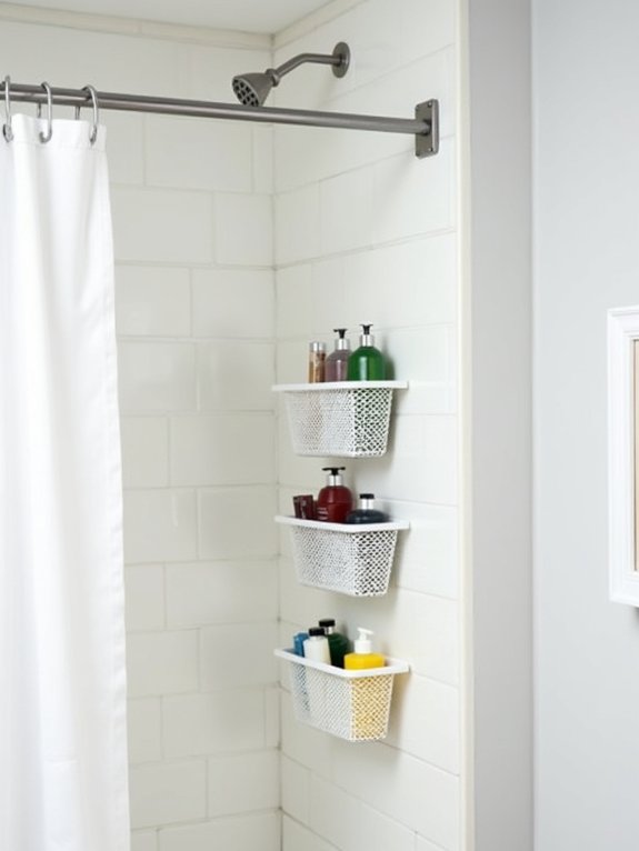 maximize shower storage space
