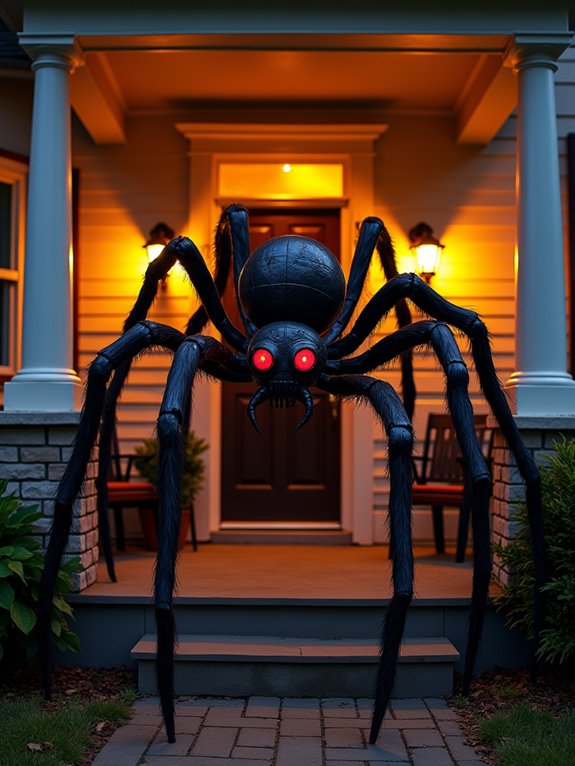 mechanical spiders enhance halloween