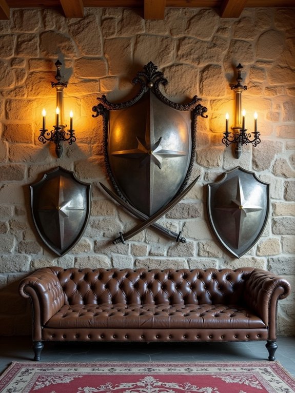 medieval decor with armor