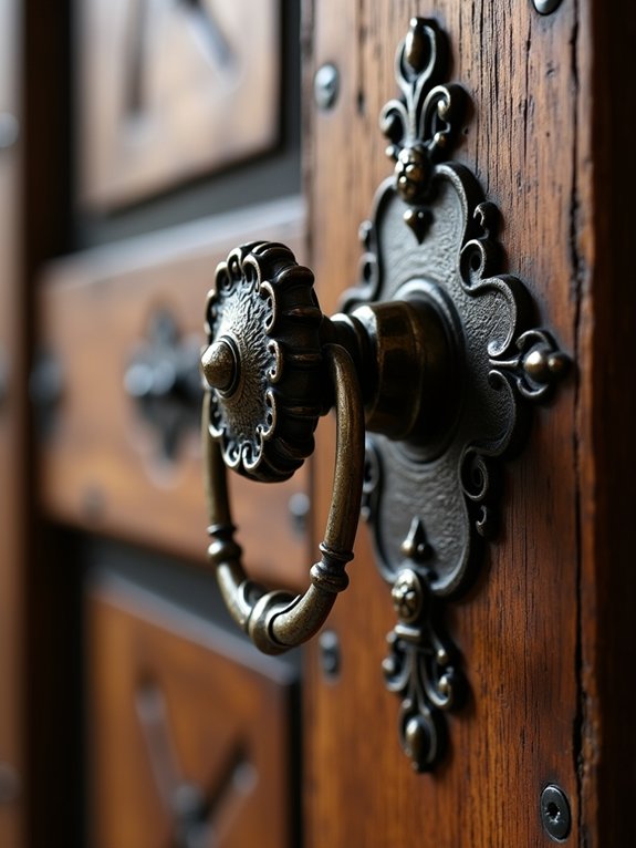 medieval inspired door hardware elegance