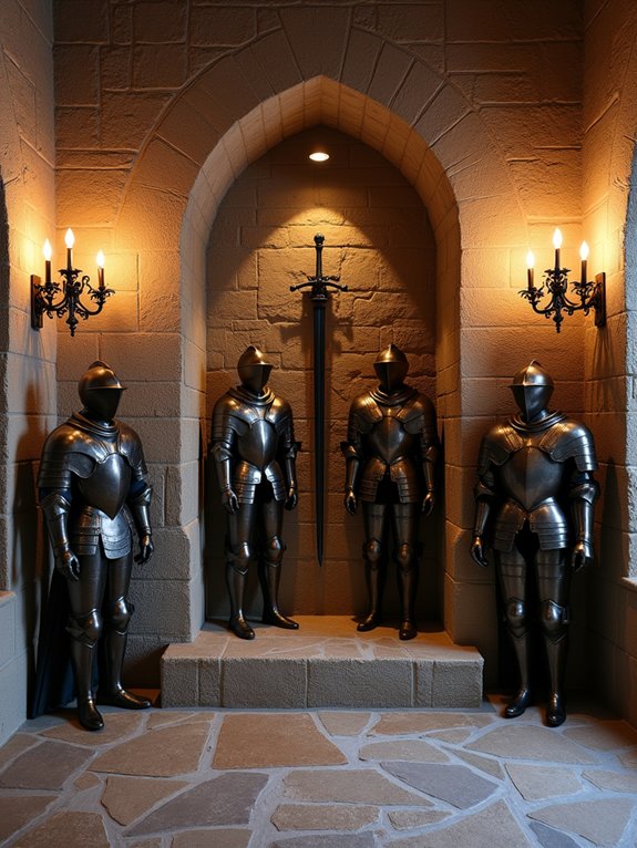 medieval weaponry decorative display