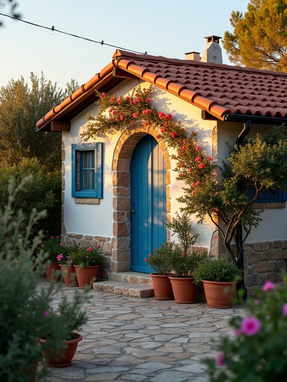 mediterranean garden shed transformation