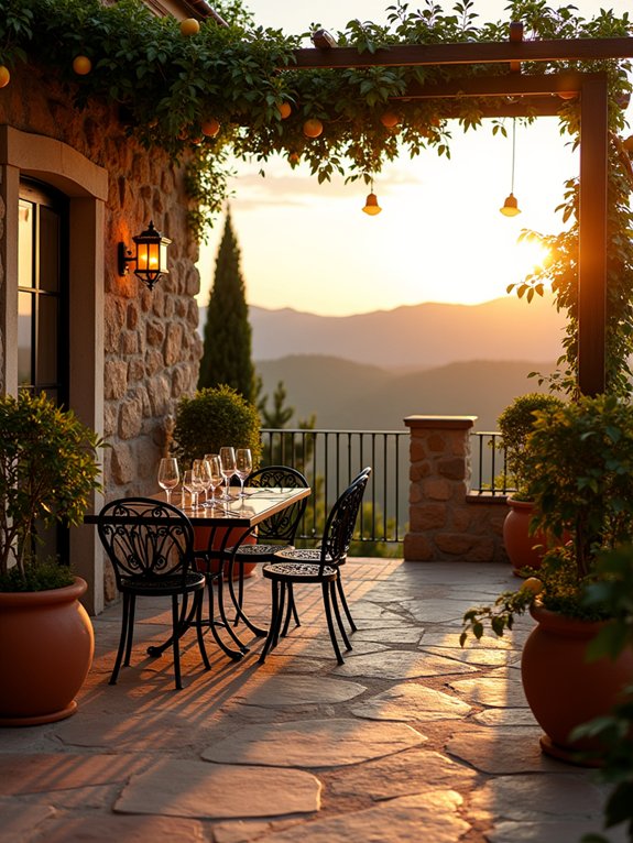 mediterranean open air dining