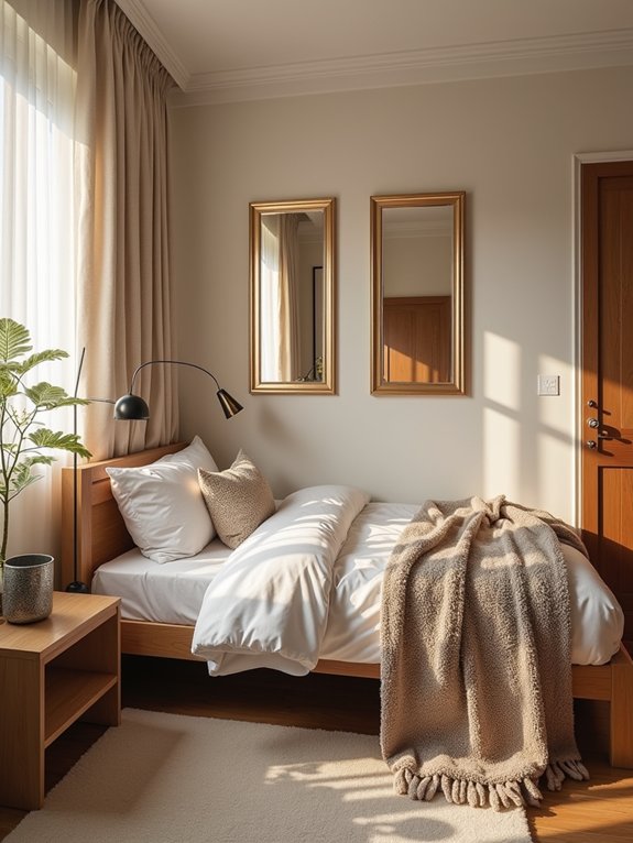 metallic accents brighten space