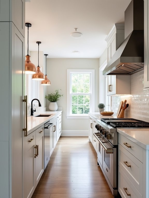 metallic accents enhance kitchens
