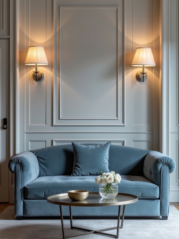 metallic elegance in blue gray