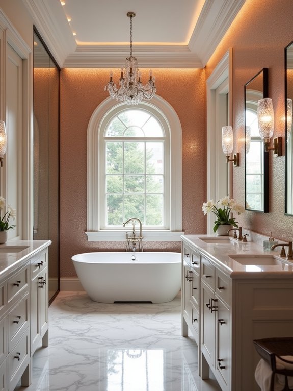 metallic mosaic tile elegance