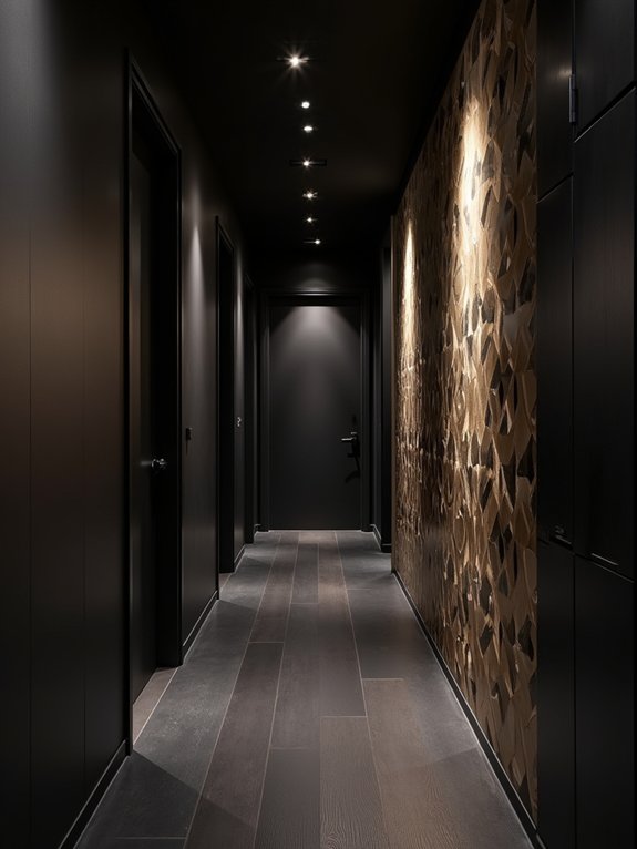 metallic wallpaper for hallways