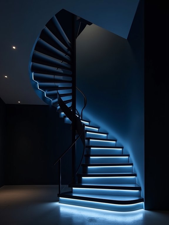 midnight blue staircase ombre