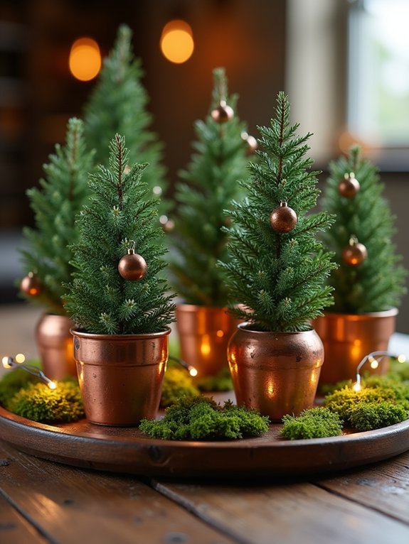 miniature christmas tree centerpiece