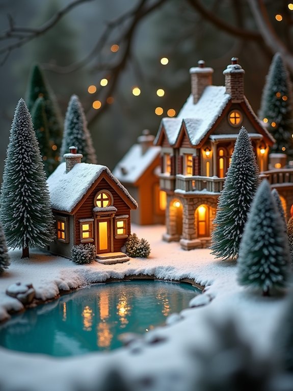miniature christmas village centerpiece