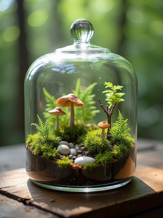 miniature forest terrarium centerpieces