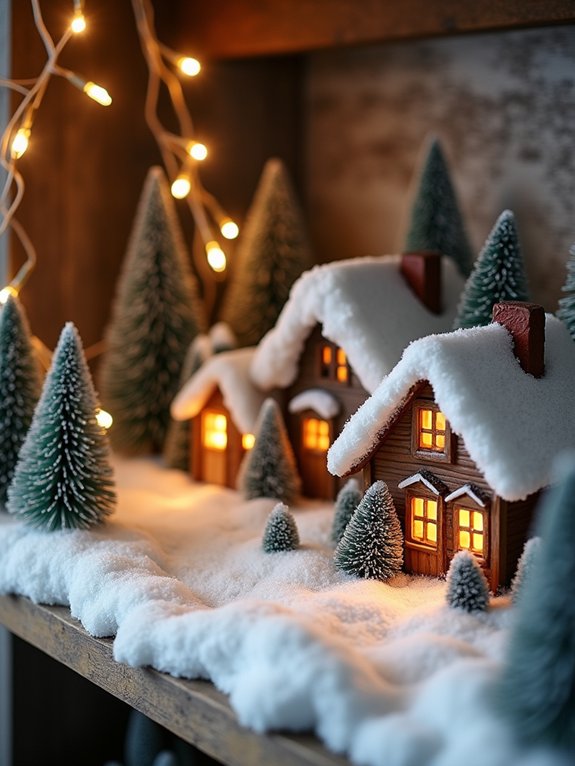 miniature winter village display