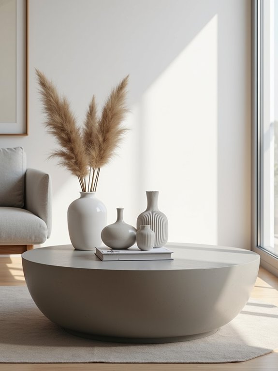 minimalist cement coffee tables