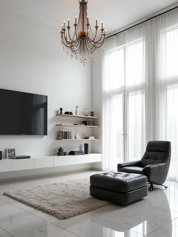 minimalist design with statement pieces