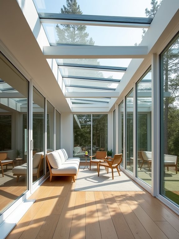 minimalist glass nature retreat
