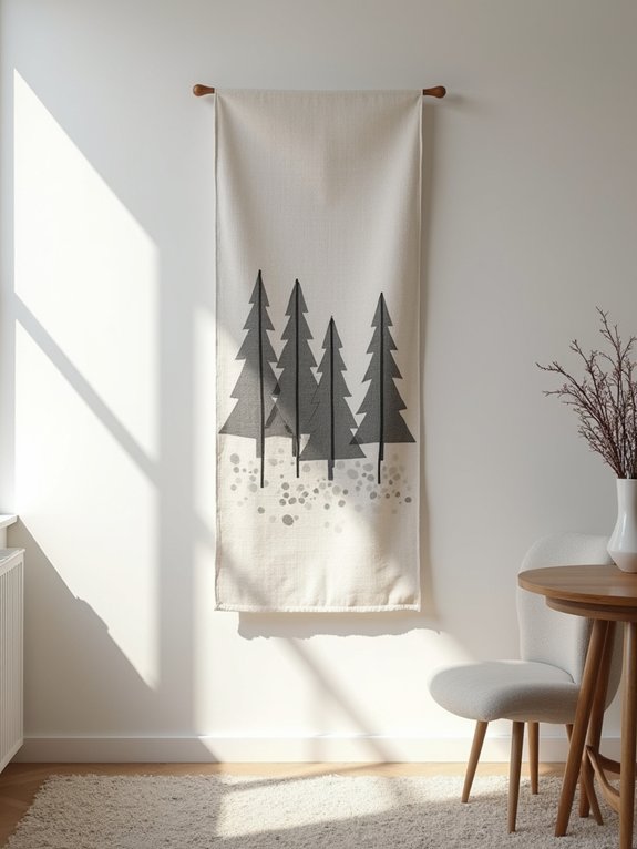 minimalist holiday wall tapestry