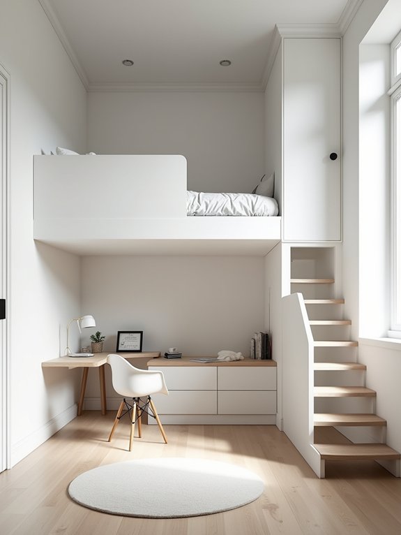 minimalist loft bedroom design