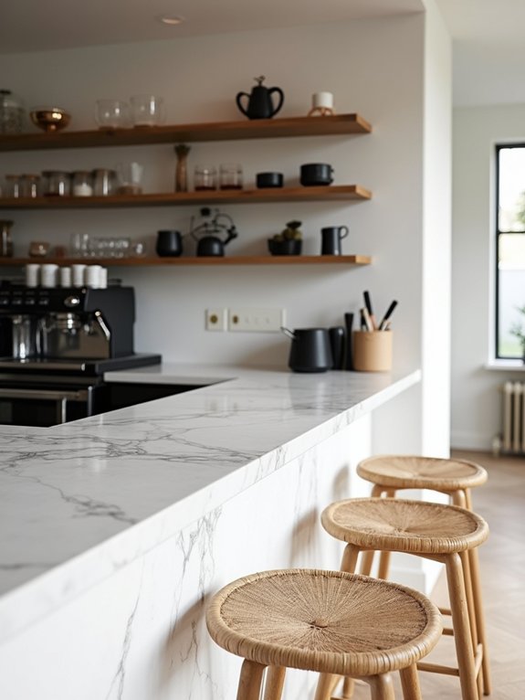 minimalist scandinavian coffee bar