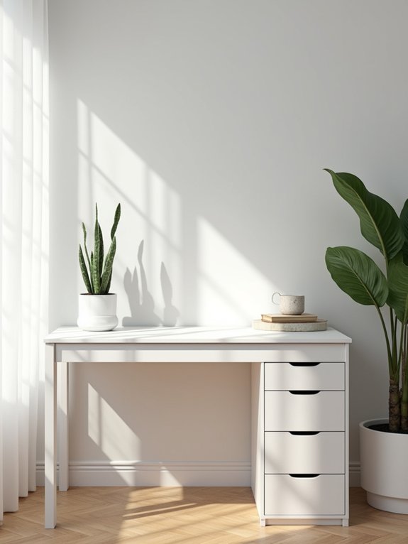 minimalist scandinavian desk design