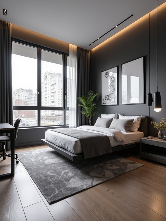 minimalist serene teen bedroom