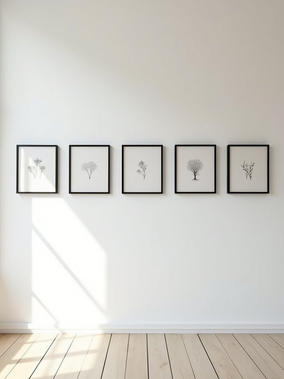 minimalist wall art display