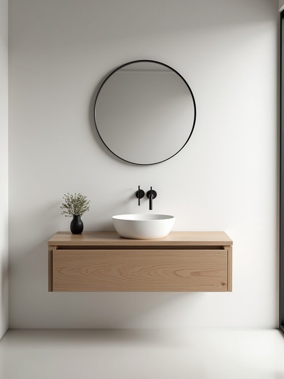 minimalist wooden vanity elegance