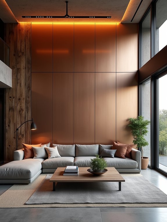mixed material wall designs