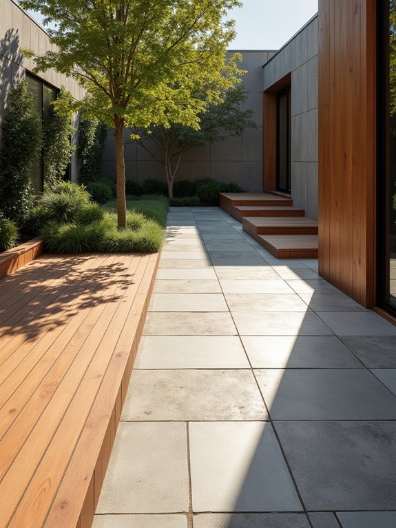 mixed materials for flooring