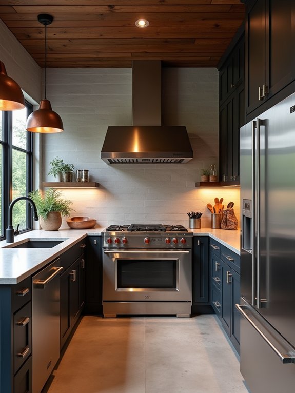 mixed metal kitchen design