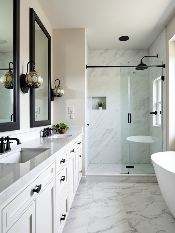 mixing metals for bathrooms
