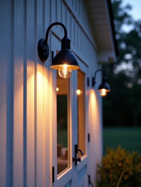 modern farmhouse exterior lighting