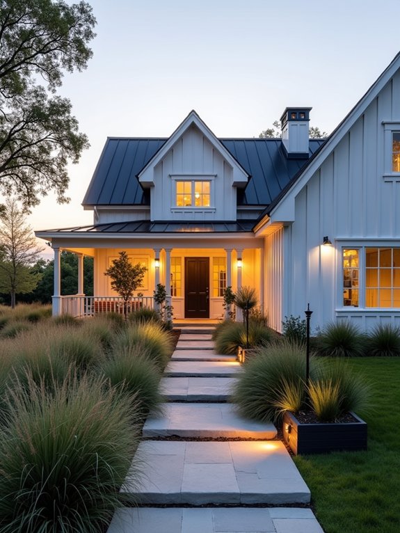 modern farmhouse landscaping design