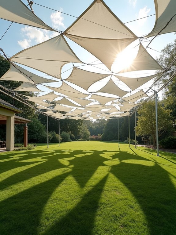 modern geometric fabric canopies