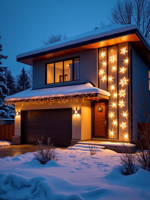modern geometric holiday lighting
