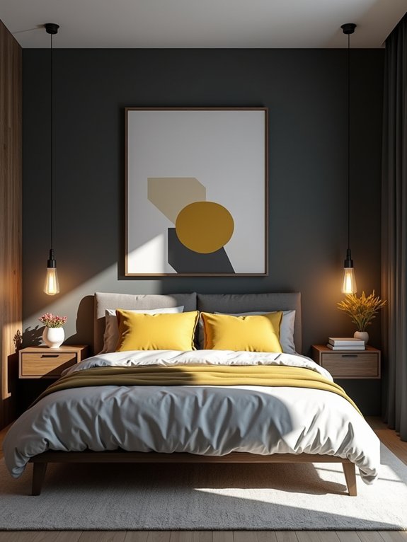 modern grey and yellow