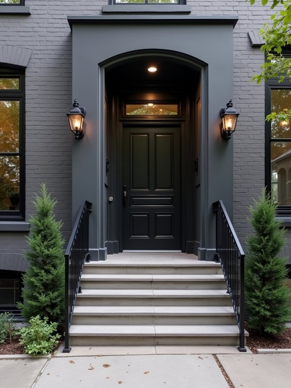 modern grey brownstone update