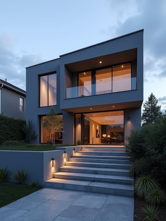 modern grey stucco elegance