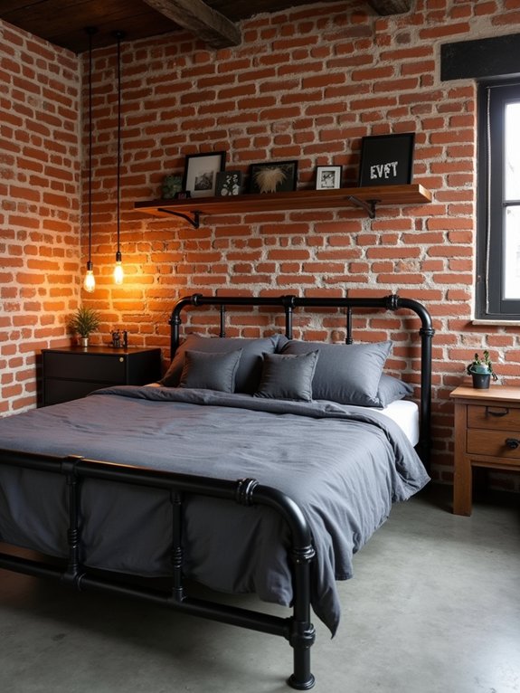 modern industrial bedroom design